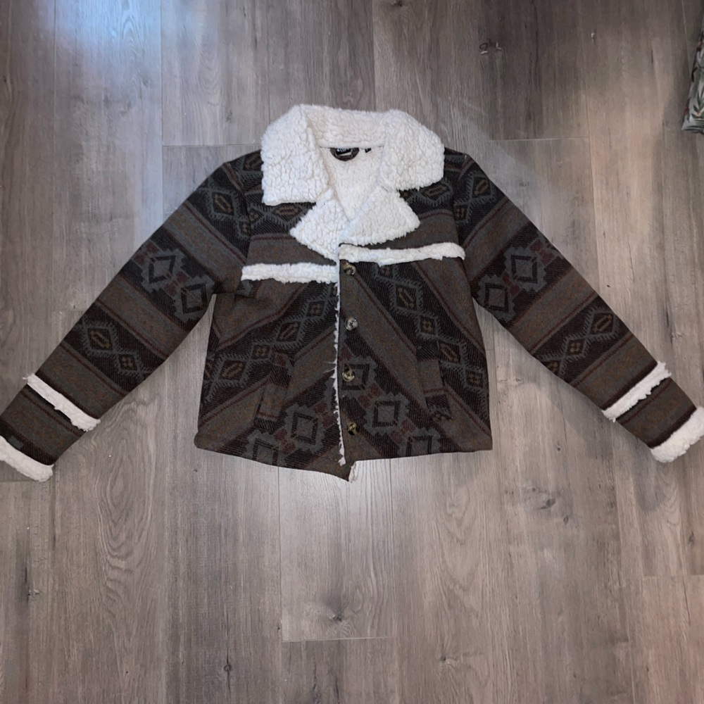 Cruel denim sherpa lined jacket